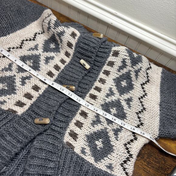 Anthropologie Elsamanda Size M Cardigan Sweater Wool Alpaca Fisherman Gorp Italy - Picture 11 of 14